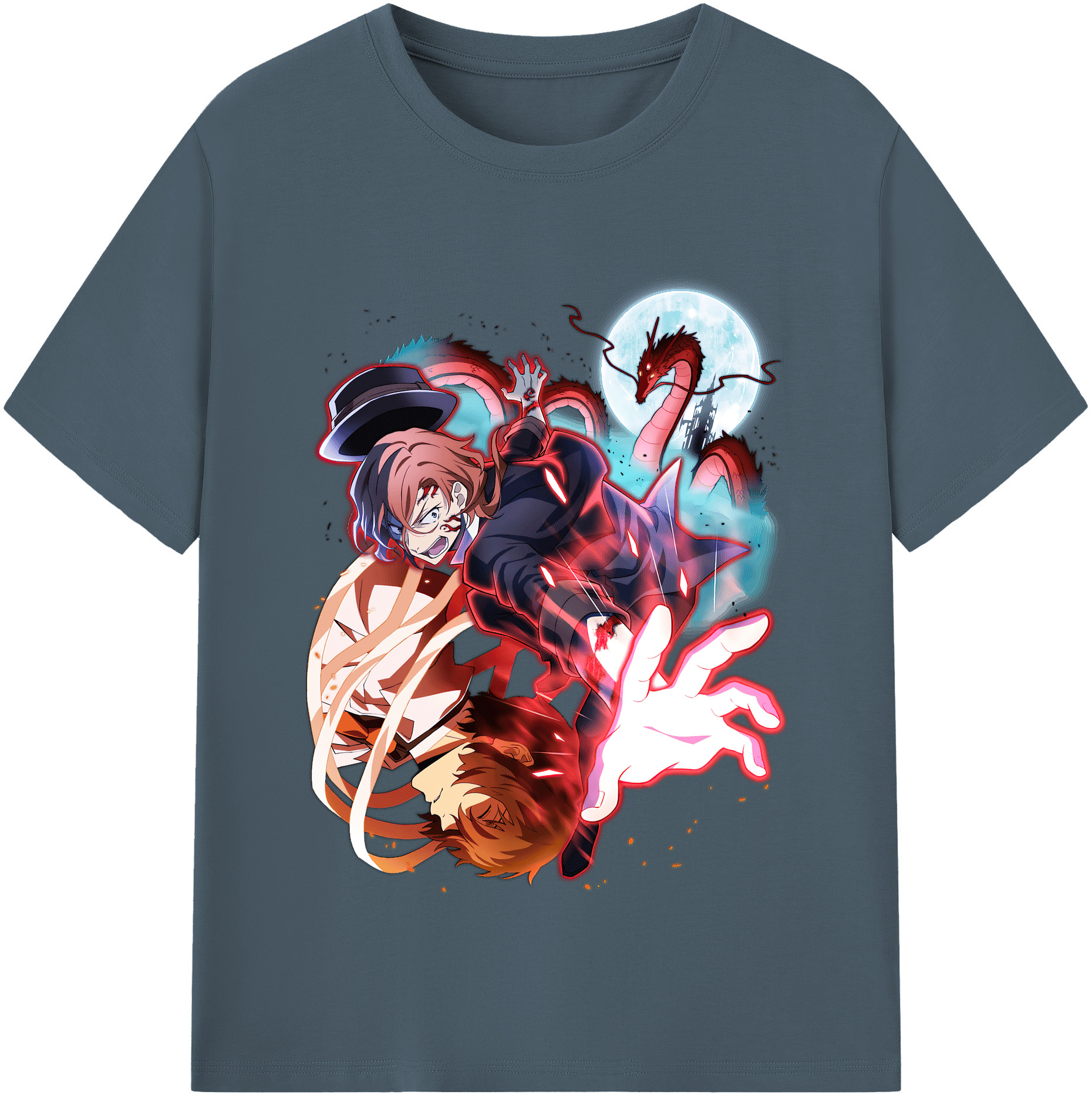 （画像用） 文豪ストレイドッグス Bungo Stray Dogs 綿100％半袖Tシャツ（フロントプリント）